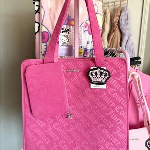 Juicy Couture Pink Logo Beach Tote Bag